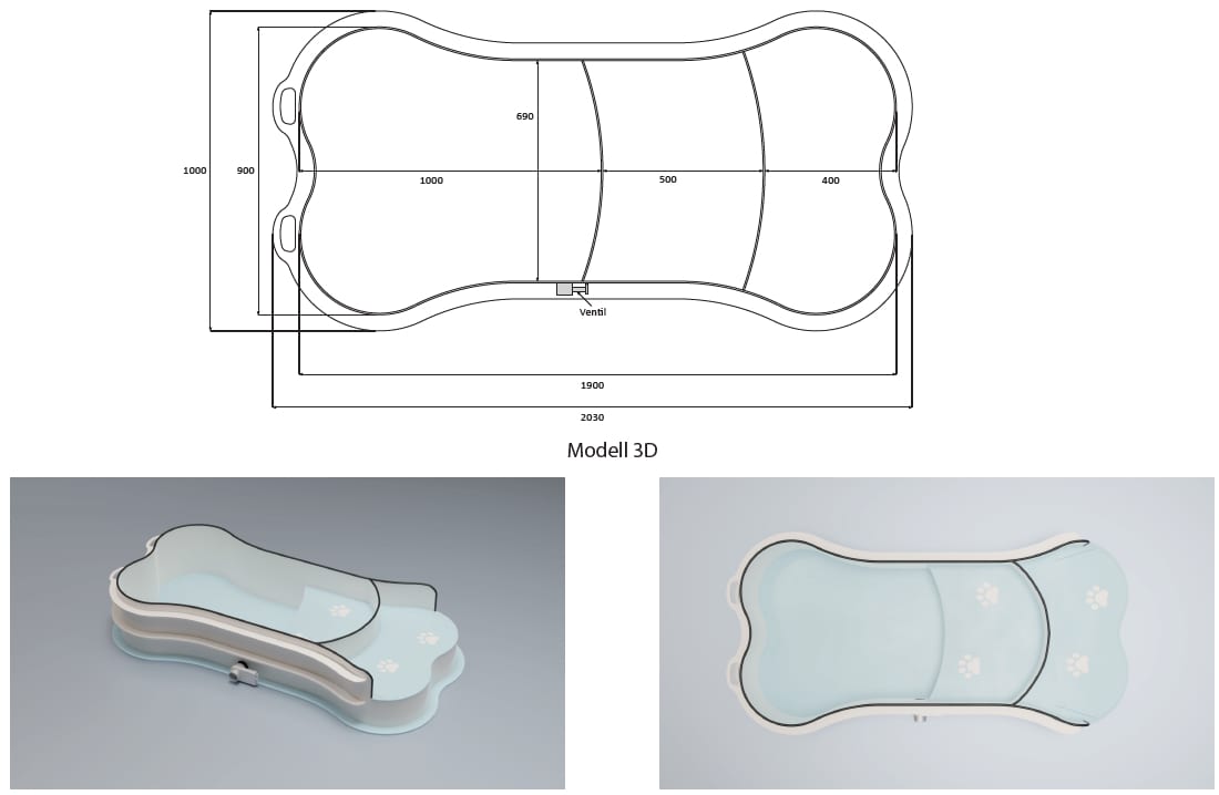 Hundebecken Bone Junior