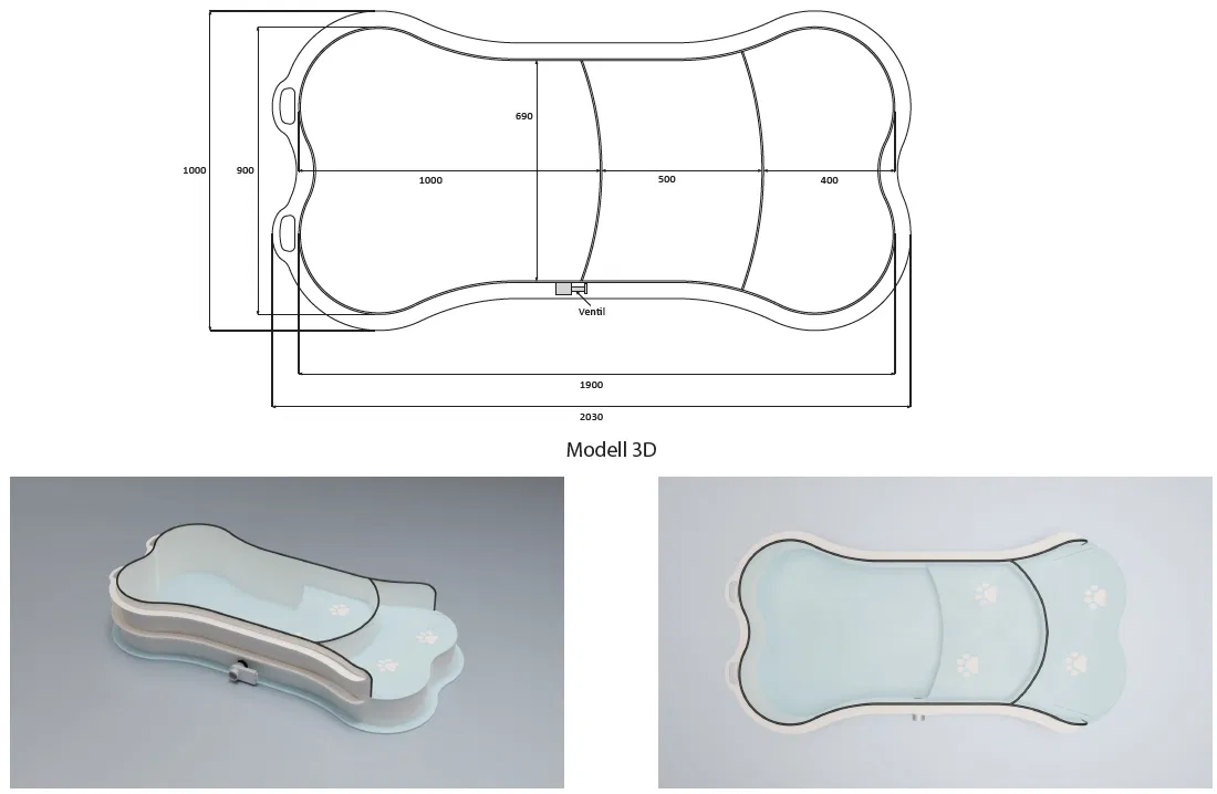 Hundebecken Bone Junior